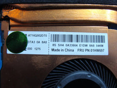 Lenovo ThinkPad T480s 14" Genuine CPU Cooling Fan w/Heatsink 01HW697