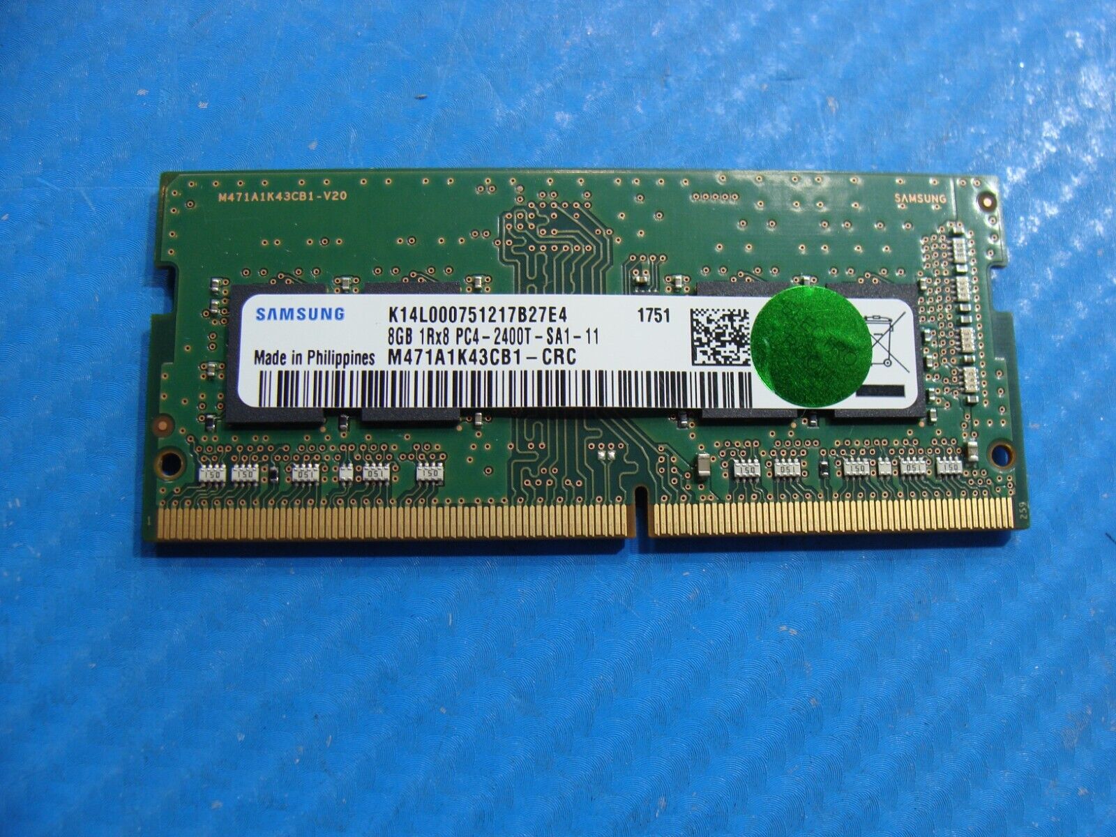 Asus S510UN-MS52 Samsung 8GB 1Rx8 PC4-2400T Memory RAM SO-DIMM M471A1K43CB1-CRC