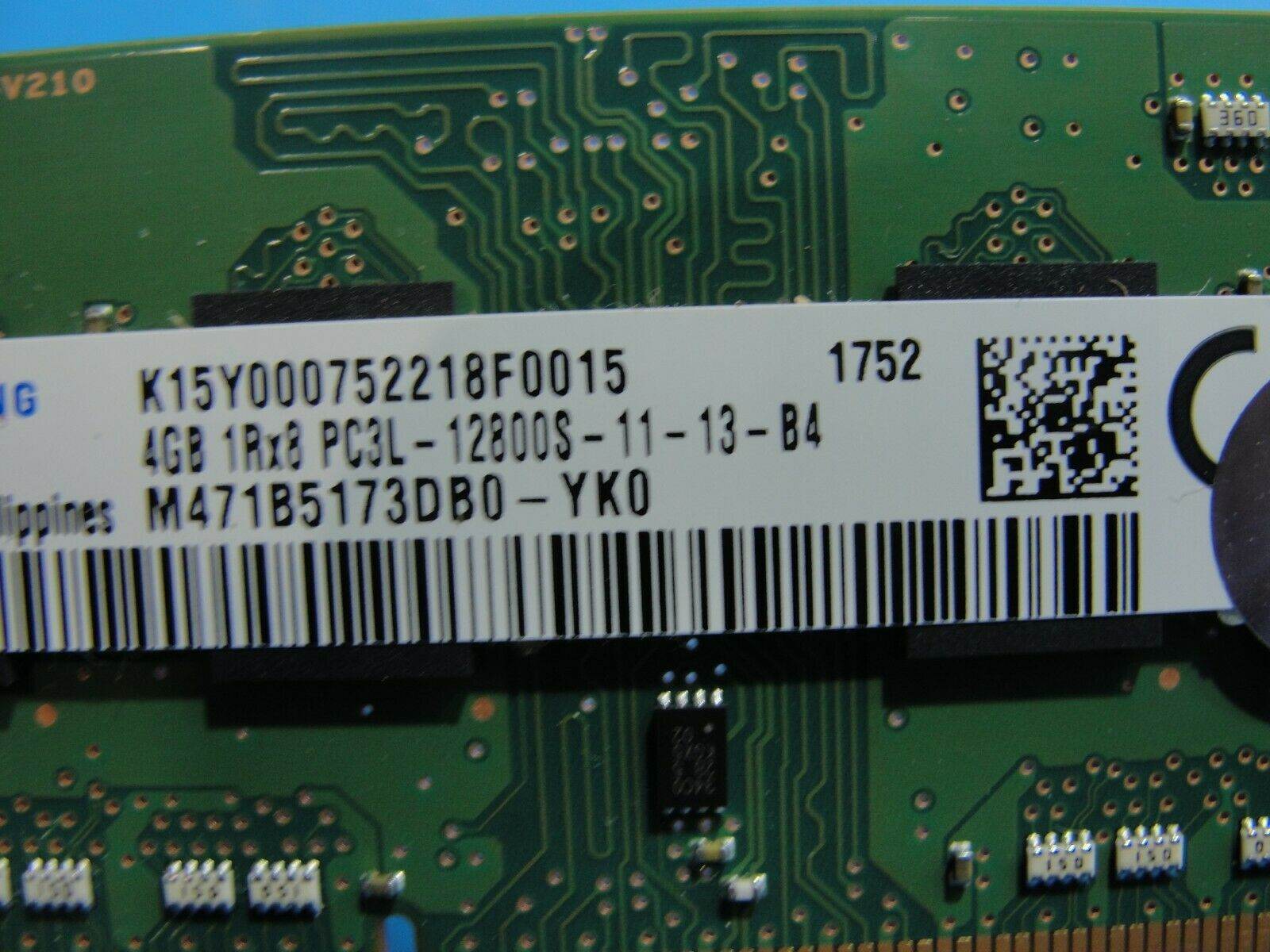 HP Pavilion x360SO-DIMM Samsung 4GB Memory PC3L-12800S-11-13-B4 M471B5173DB0-YK0 - Tested Computer Laptop Parts