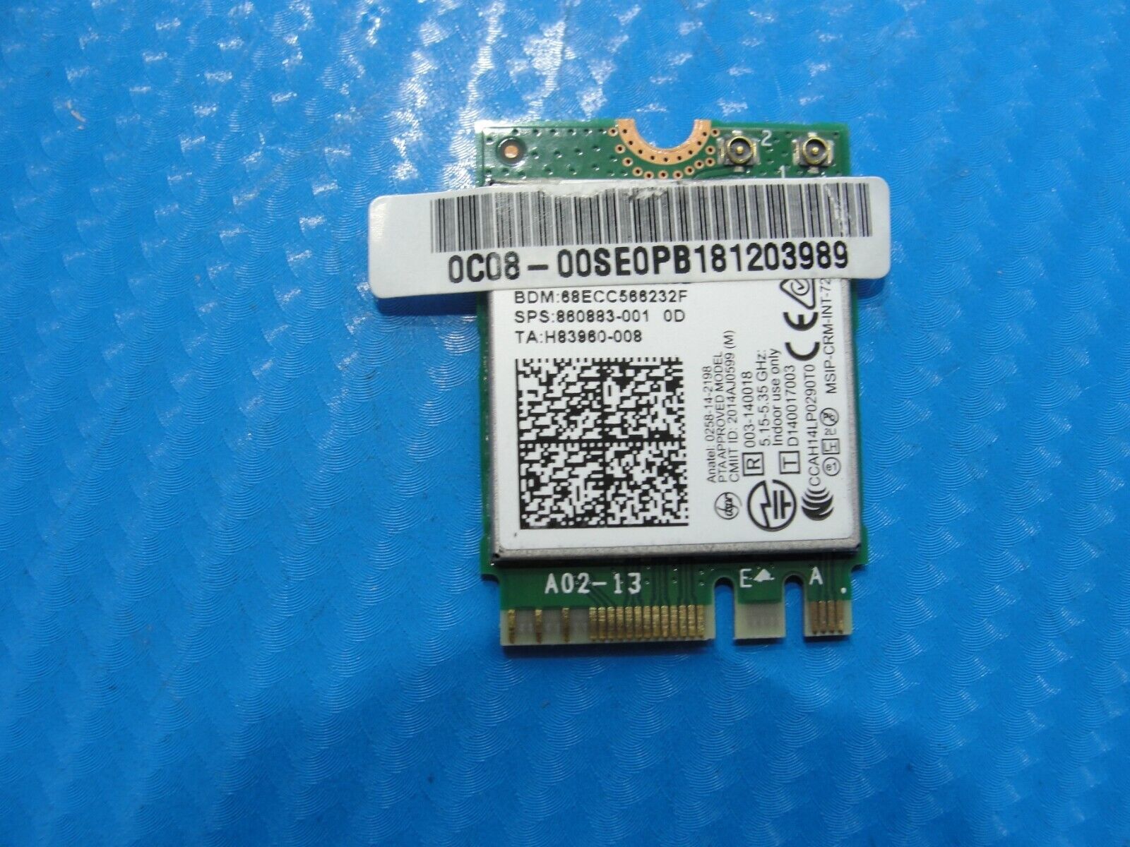 Acer Chromebook CB3-431-C7EX 14" Genuine Wireless WiFi Card 7265NGW 860883-001