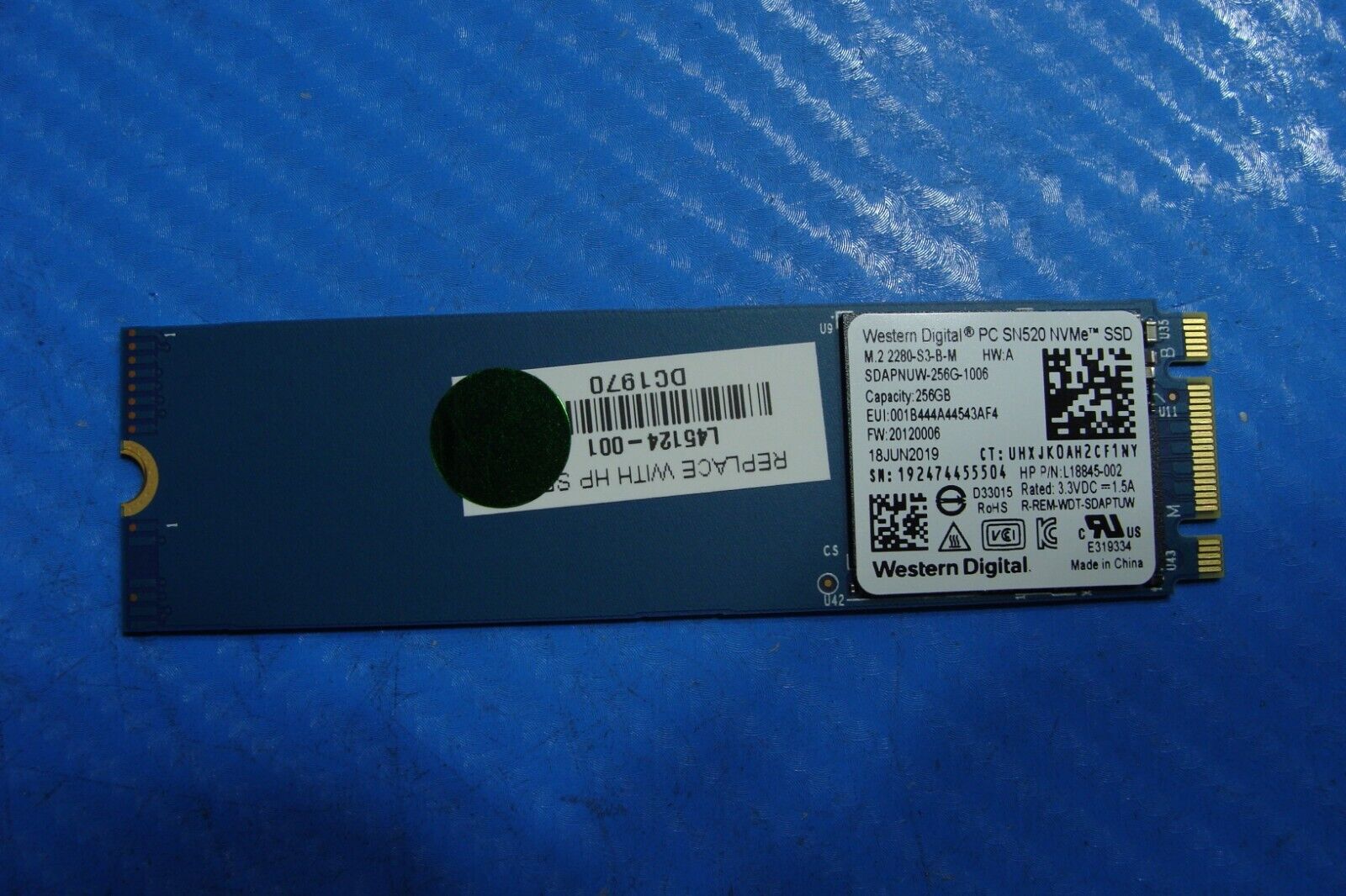 HP Probook 450 G6 15.6 WD 256Gb NVMe M.2 Ssd Solid State Drive SDAPNUW-256G-1006