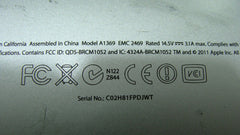 MacBook Air A1369 MC965LL/A Mid 2011 13" Genuine Laptop Bottom Case 922-9968 #3 Apple