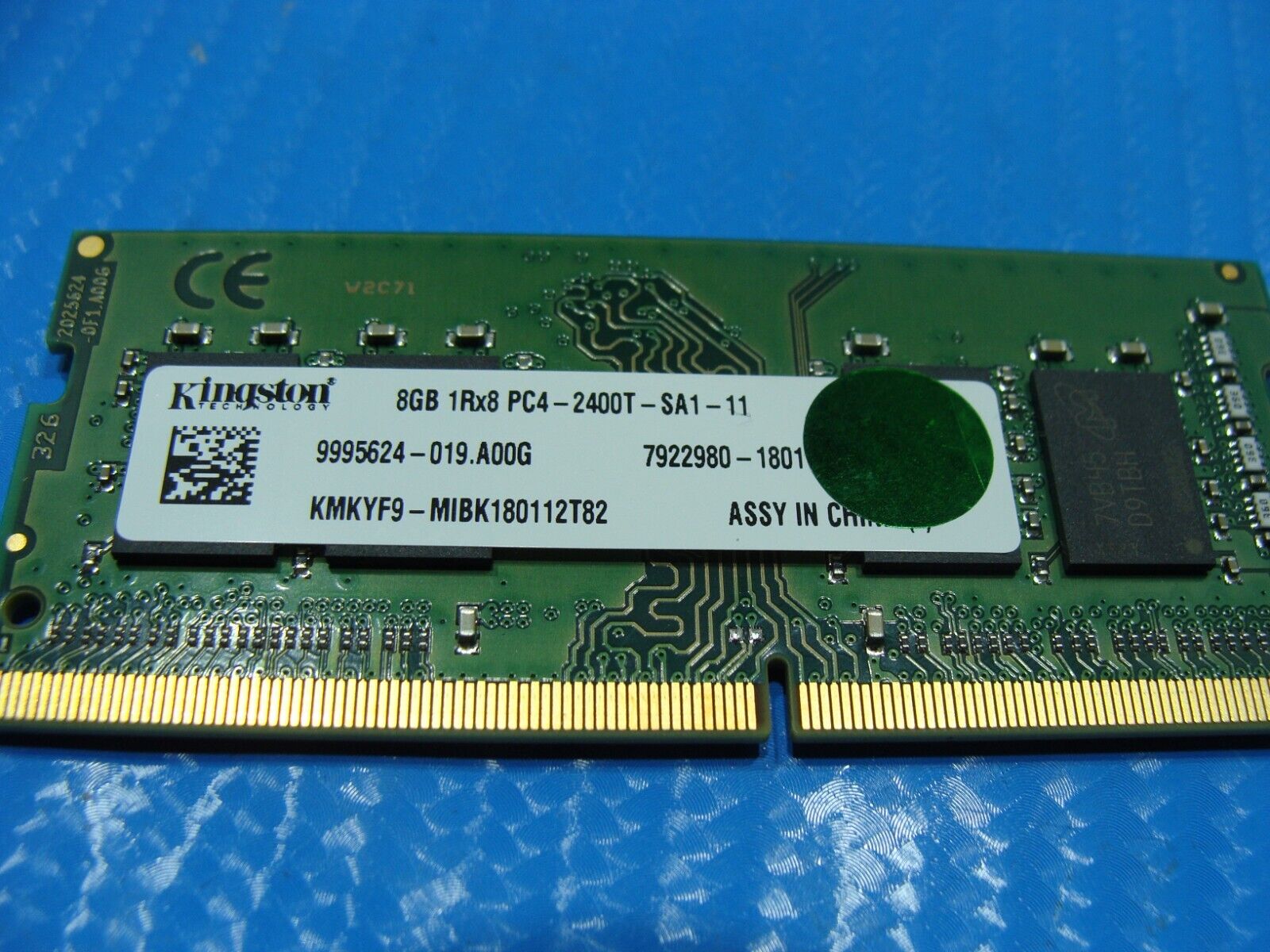 Dell 7480 Kingston 8GB 1Rx8 PC4-2400T Memory RAM SO-DIMM 9995624-019.A00G