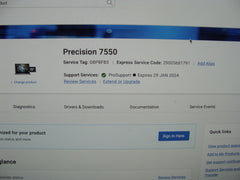 WARRANTY Grade-A Dell Precision 7550 15.6" Laptop i7-10850H 16GB RAM 512GB SSD