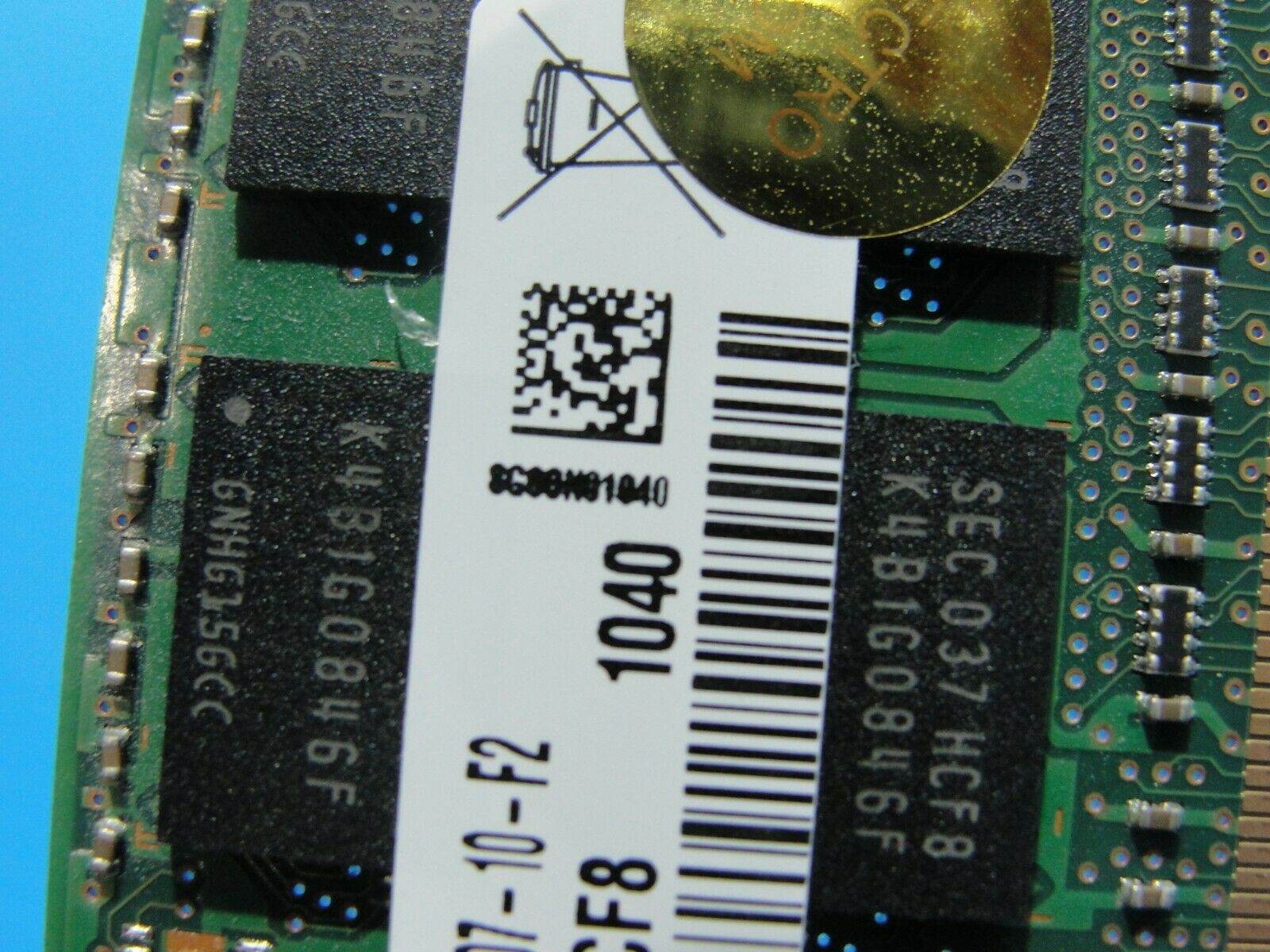 MacBook Pro A1278 SO-DIMM Samsung 2GB Memory RAM PC3-8500S M471B5673FH0-CF8 - Tested Computer Laptop Parts