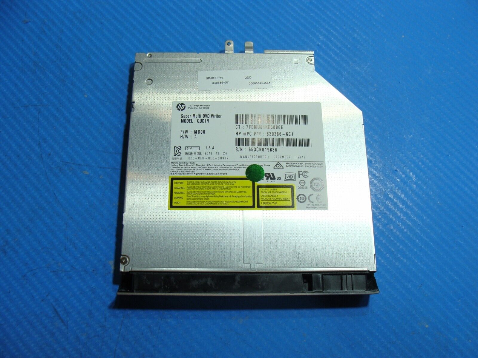 HP ProBook 640 G2 14" Genuine Super Multi DVD-RW Burner Drive GUD1N 820286-6C1