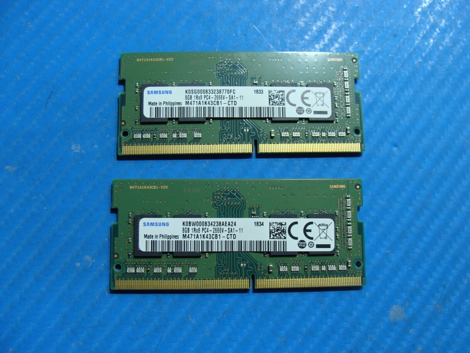 Razer RZ09-0270 So-Dimm Samsung 16GB 2x8GB Memory RAM PC4-2666V M471A1K43CB1-CTD