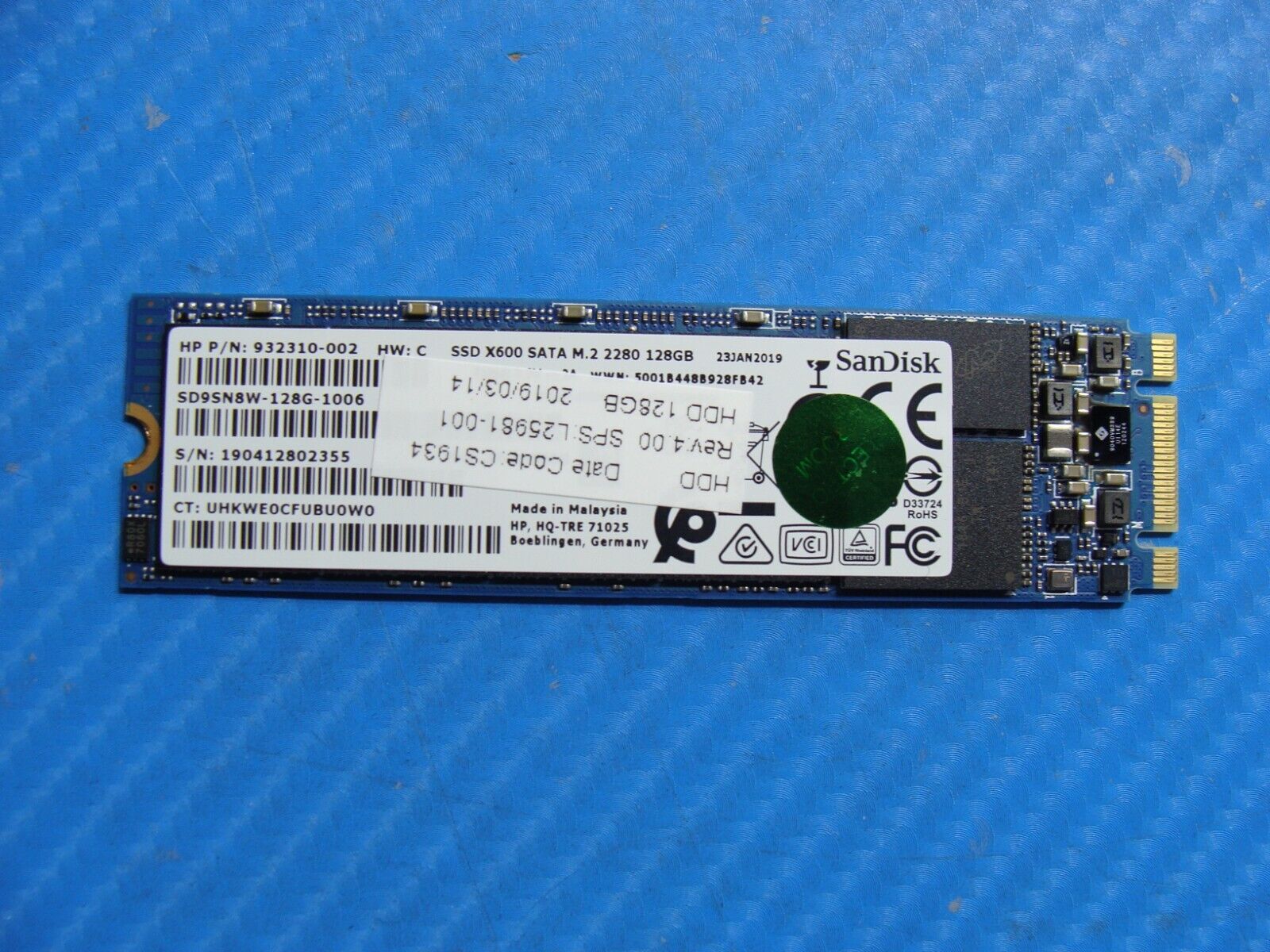 HP 14-cf0006dx SanDisk 128GB SATA M.2 SSD Solid State Drive SD9SN8W-128G-1006