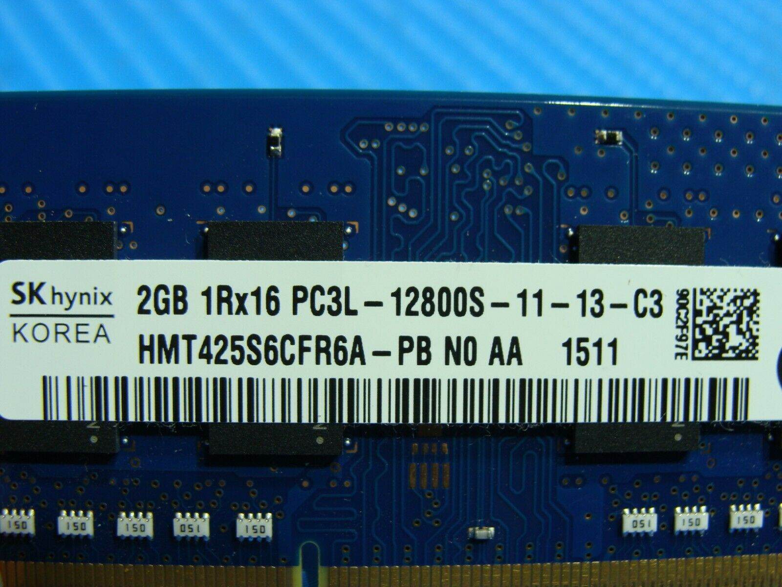 Dell 5555 Laptop SK hynix 2GB Memory PC3L-12800S-11-13-C3 HMT425S6CFR6A-PB - Tested Computer Laptop Parts