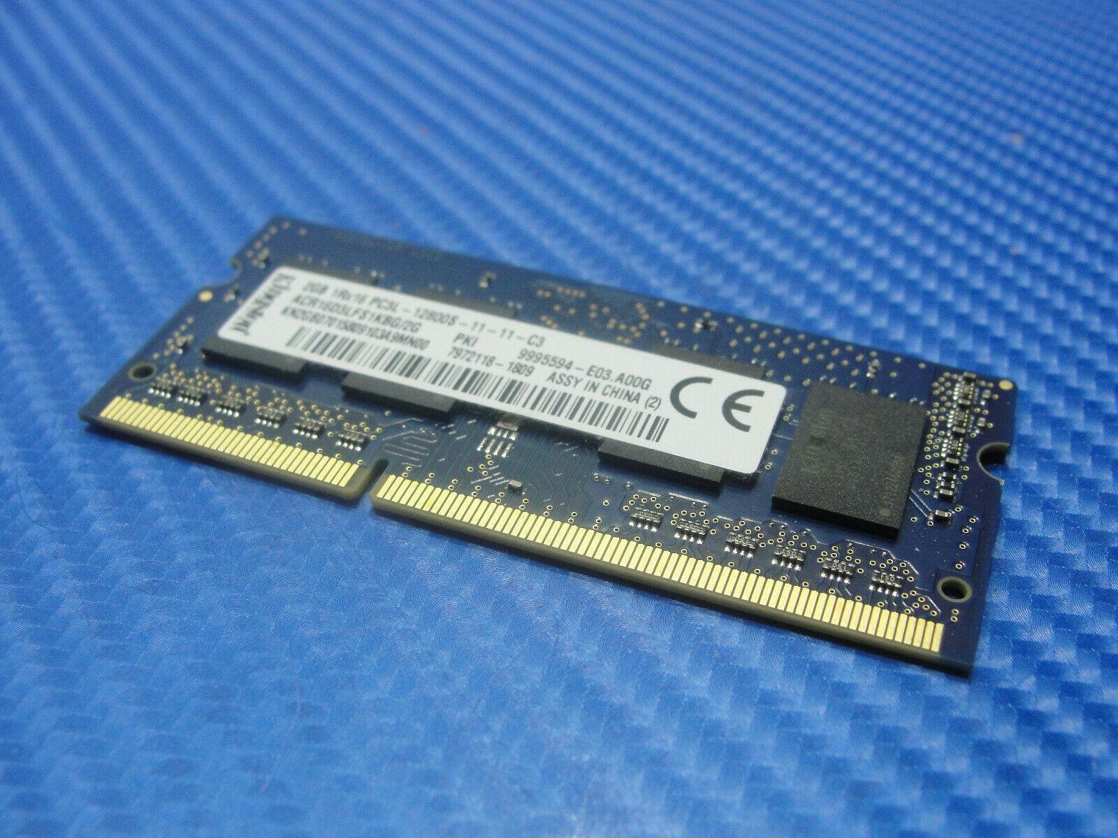 Acer E5-576-392H Laptop Kingston 2GB Memory PC3L-12800S-11-11-C3 KN2GB070158 - Tested Computer Laptop Parts