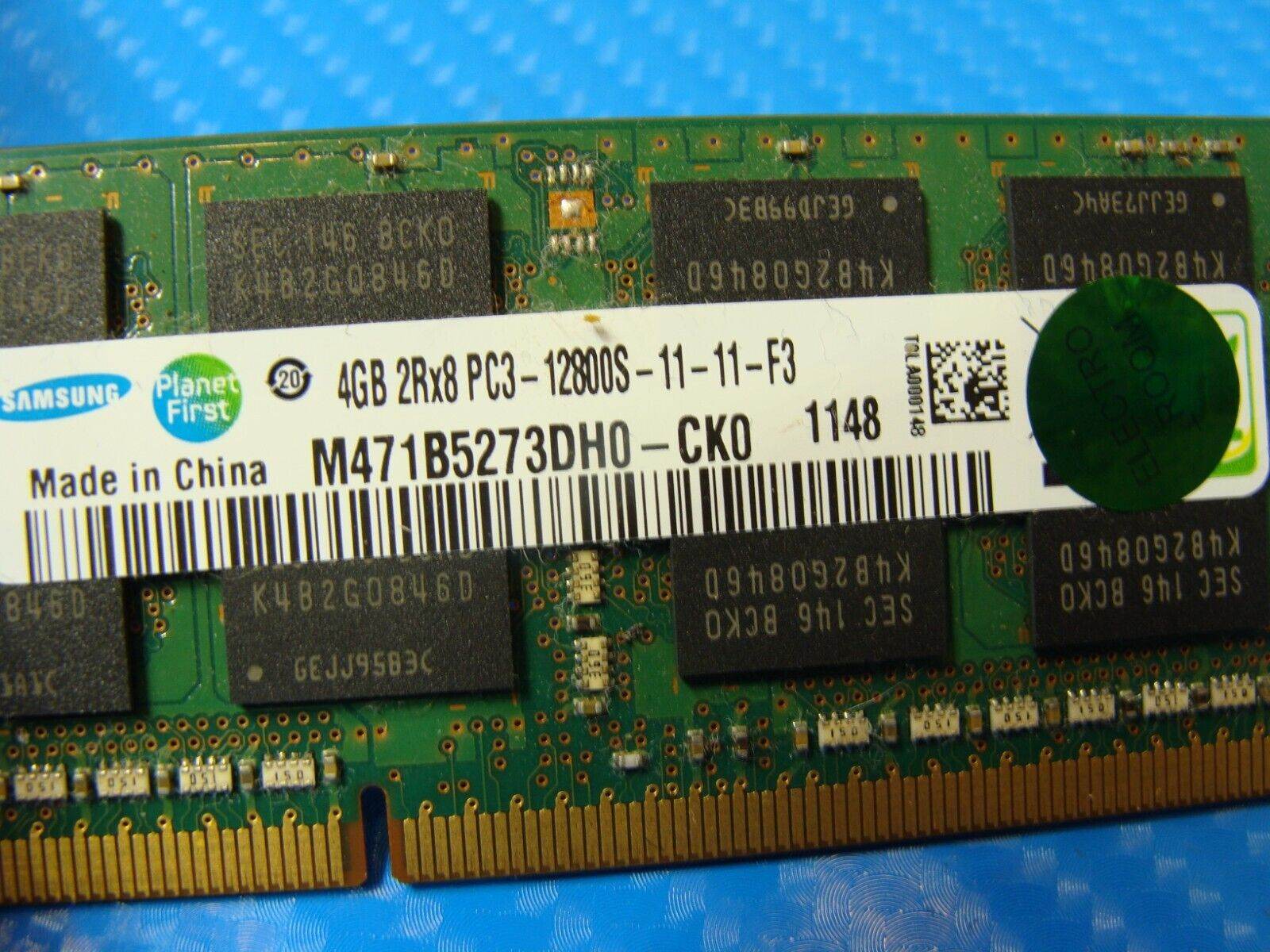 Toshiba P855 Samsung 4GB 2Rx8 Memory Ram PC3-12800S M471B5273DH0-CK0 - Tested Computer Laptop Parts
