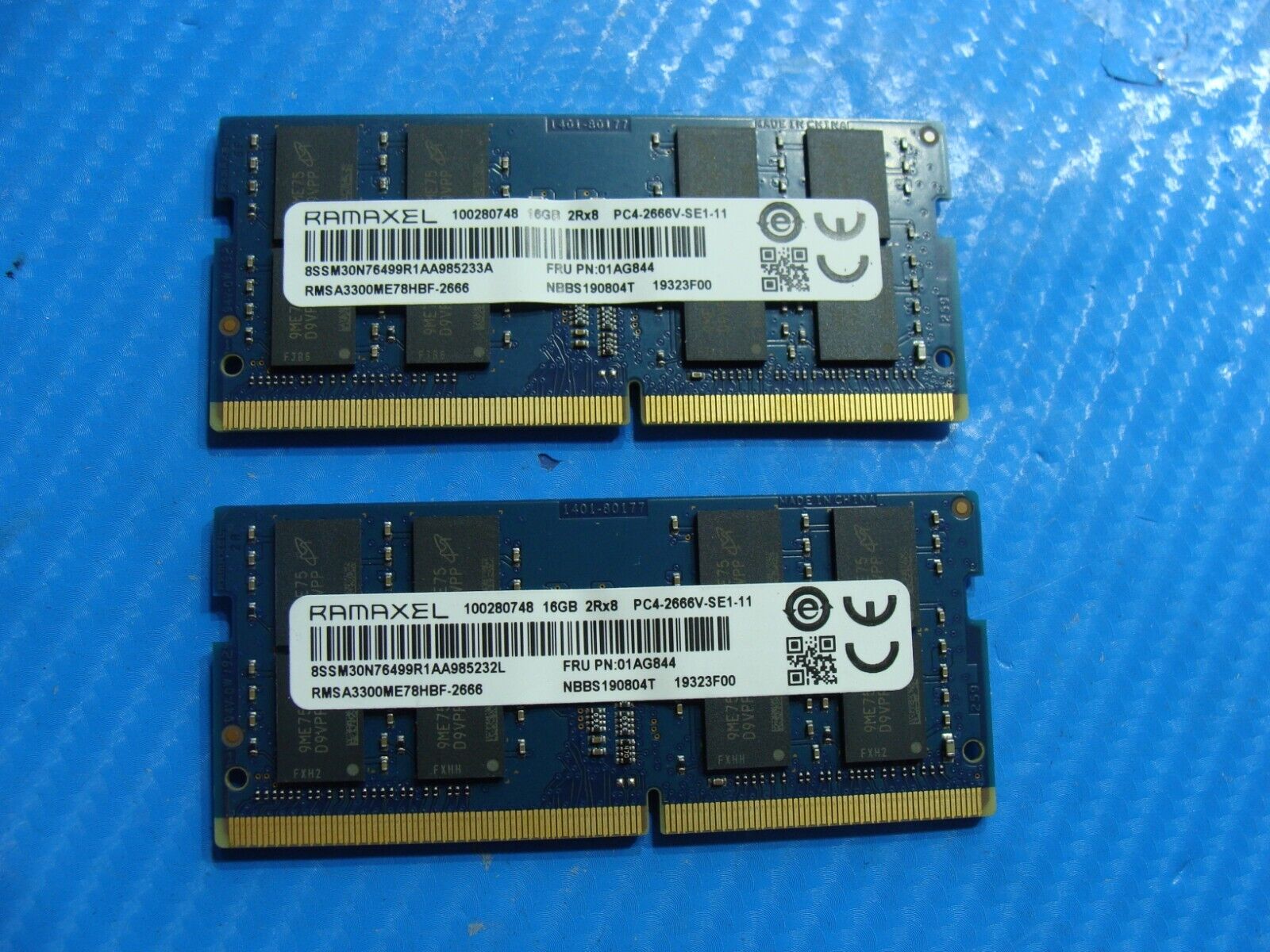 Lenovo P1 2nd So-Dimm Ramaxel 32Gb 2x16Gb 2Rx8 Memory Ram RMSA3300ME78HBF-2666