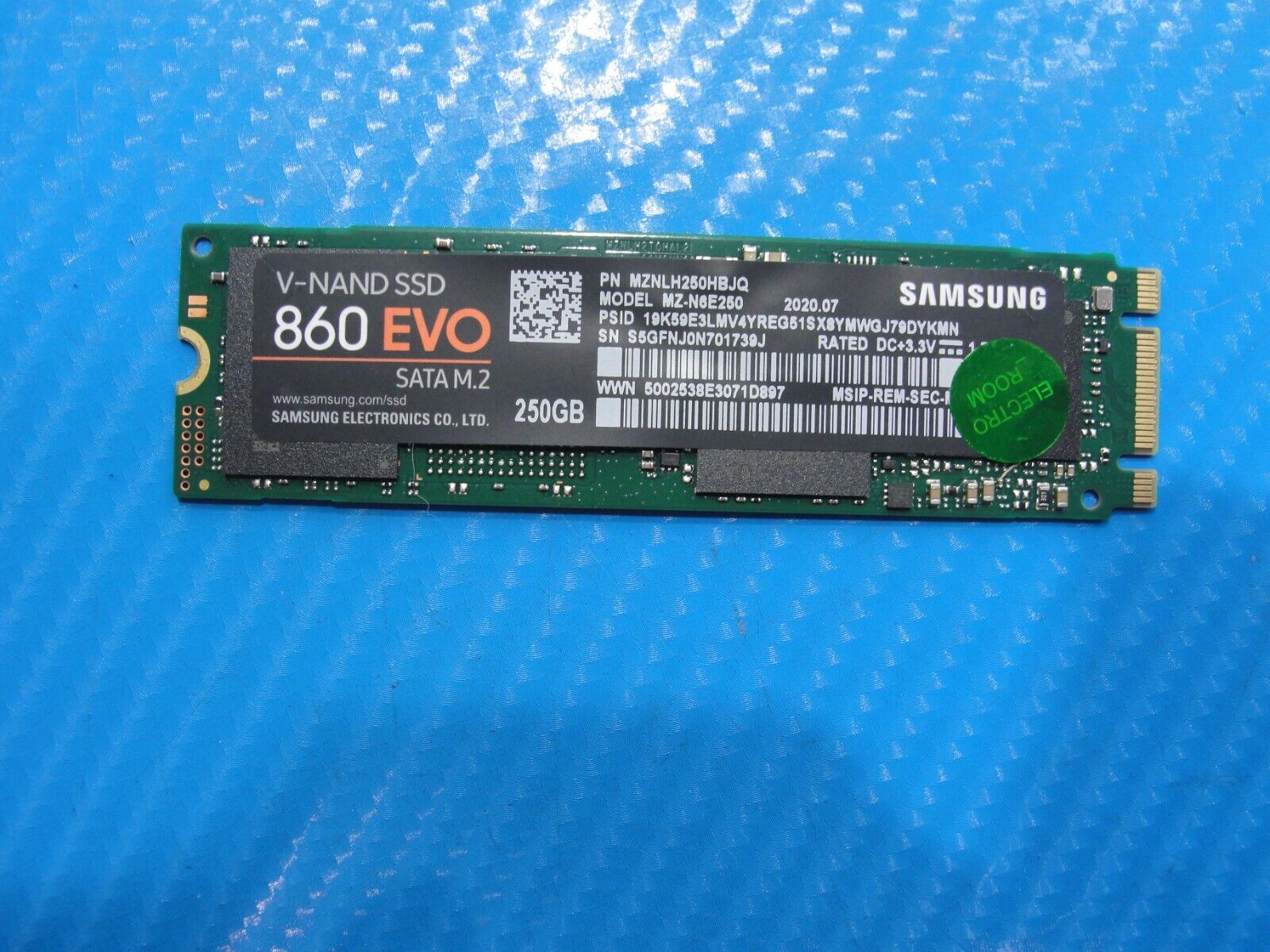 Asus GL502VT-BSI7N27 Samsung 250GB M.2 SATA SSD Solid State Drive MZNLH250HBJQ