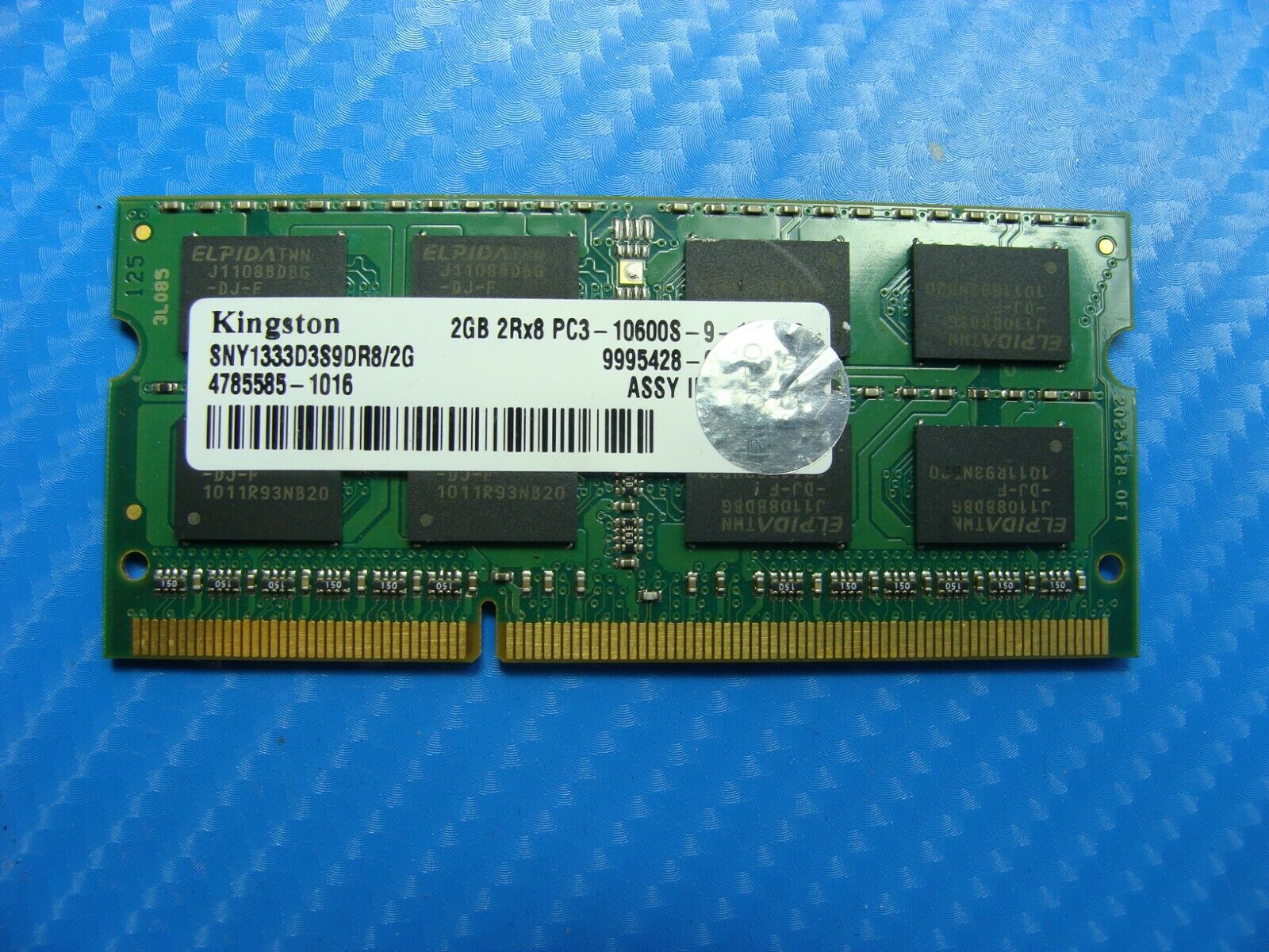 Sony VPCEA24FM Kingston 2GB 2Rx8 PC3-10600S SO-DIMM Memory RAM SNY1333D3S9DR8/2G - Laptop Parts - Buy Authentic Computer Parts - Top Seller Ebay