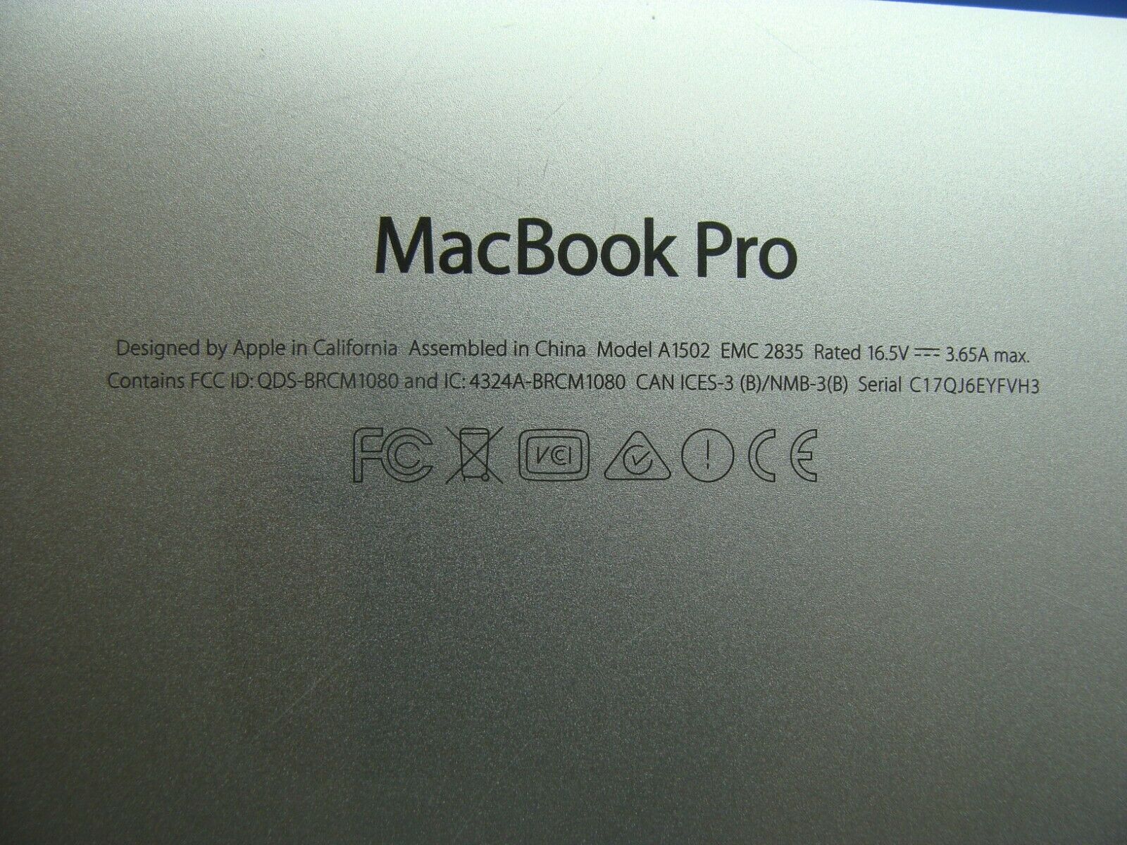 MacBook Pro A1502 MF839LL/A MF840LL/A Early 2015 13
