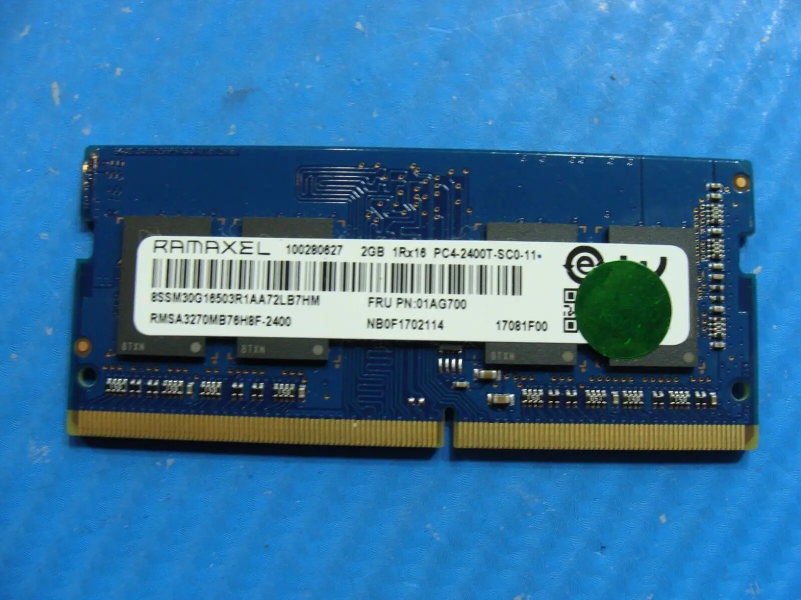 Lenovo 320-15IKB Ramaxel 2GB 1Rx16 Memory PC4-2400T RMSA3270MB76H8F-2400