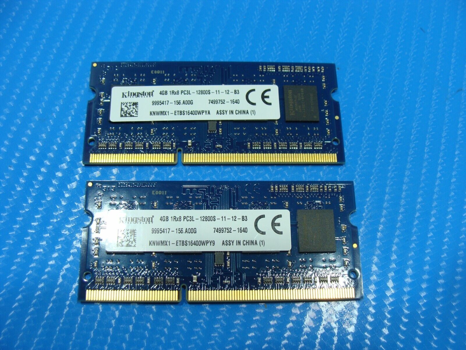 Dell 15 5559 Kingston 8GB 2x4GB PC3L-12800S Memory RAM SO-DIMM 9995417-157.A00G