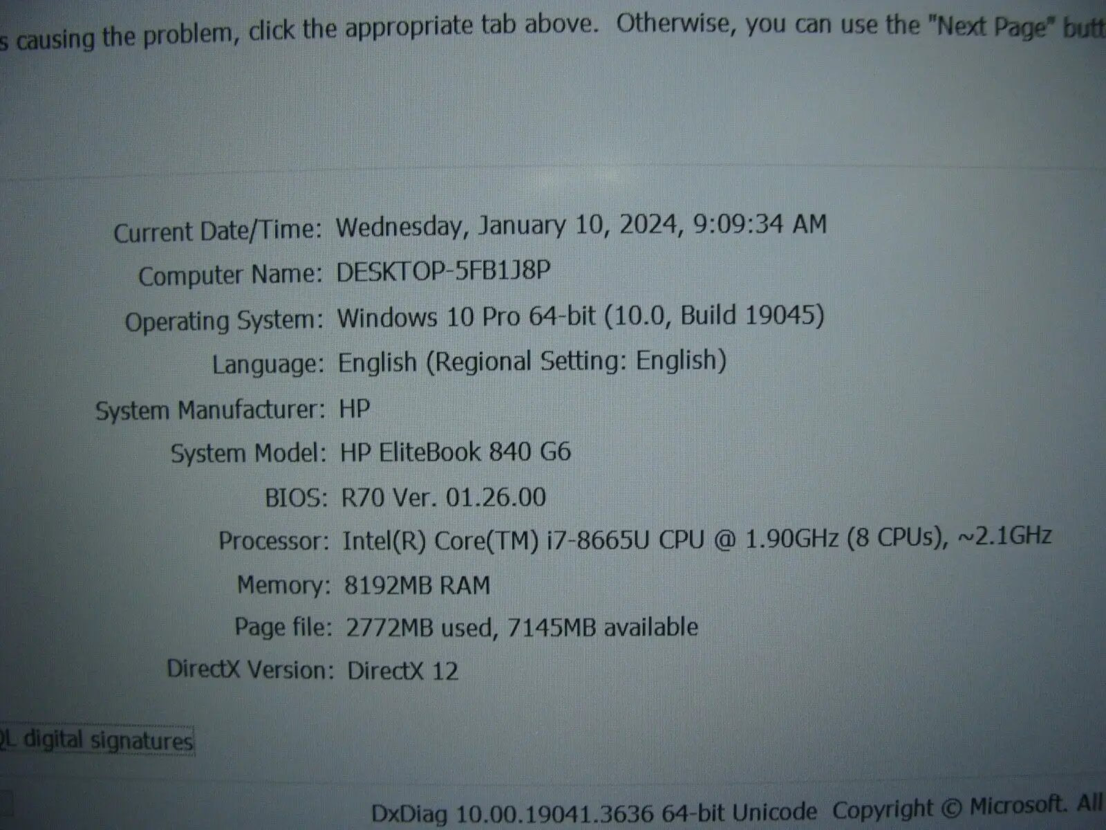 OB A+ FHD 80% battery HP EliteBook 840 G6 Intel i7-8665U 8GB DDR4 256GB SSD