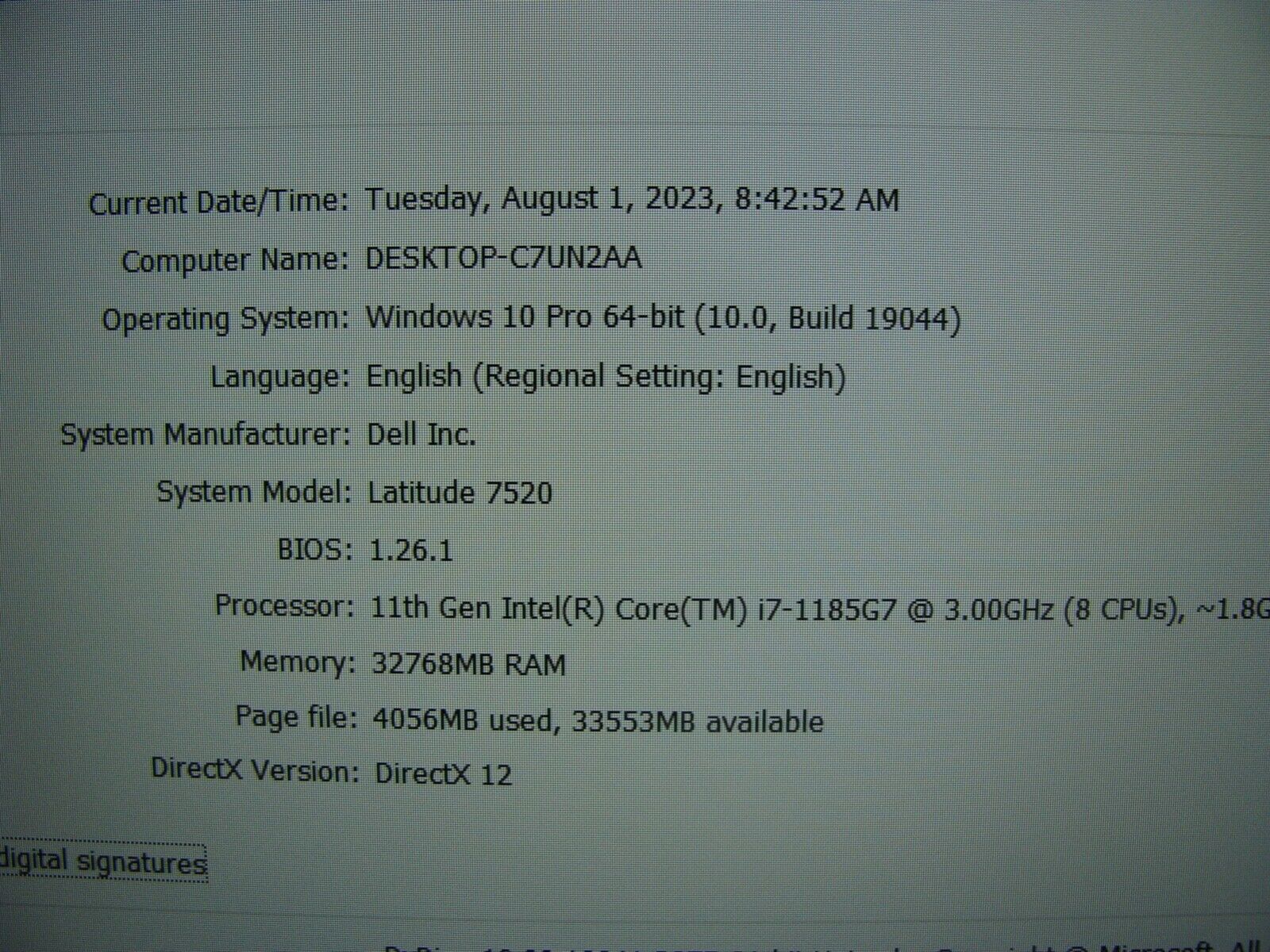 WRTY 2025 GRADE A Dell Latitude 7520 15.6