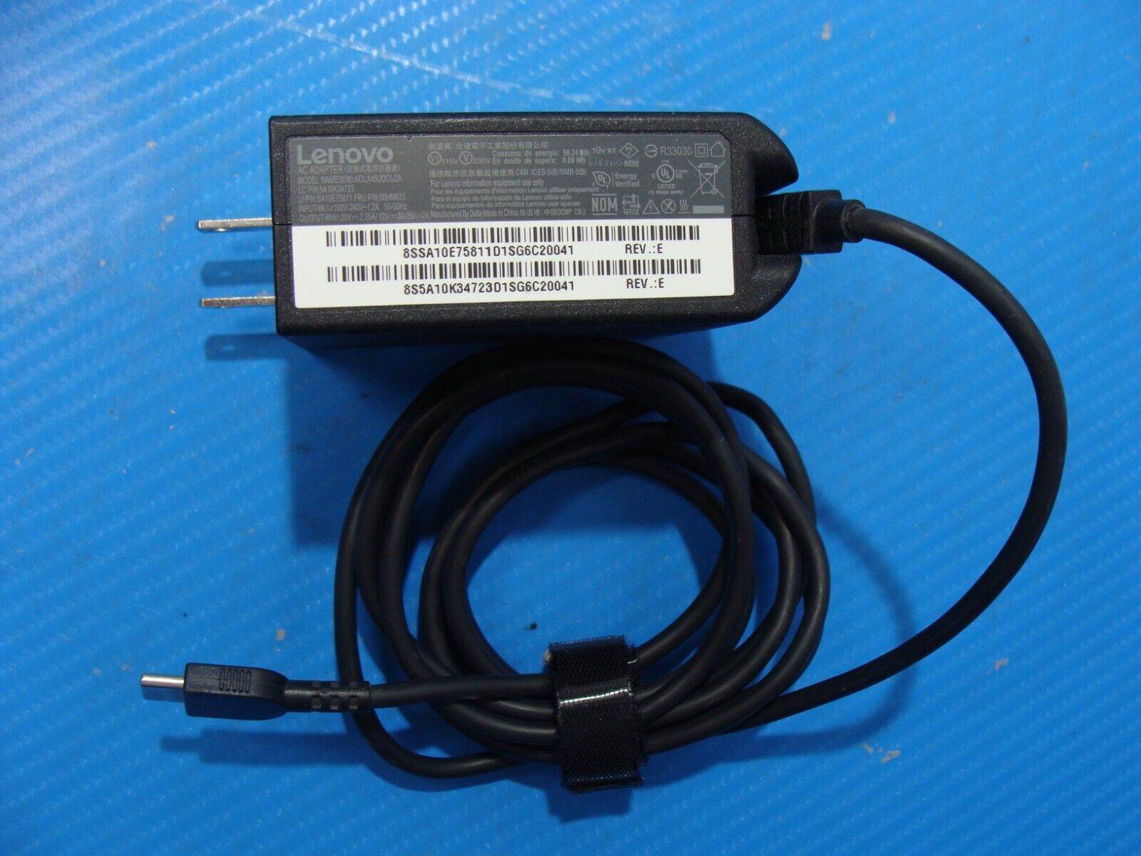 Lenovo 45W ADLX45UDCU2A 00HM633 USB Type-C AC Adapter for Lenovo Thinkpad X1 - Tested Computer Laptop Parts