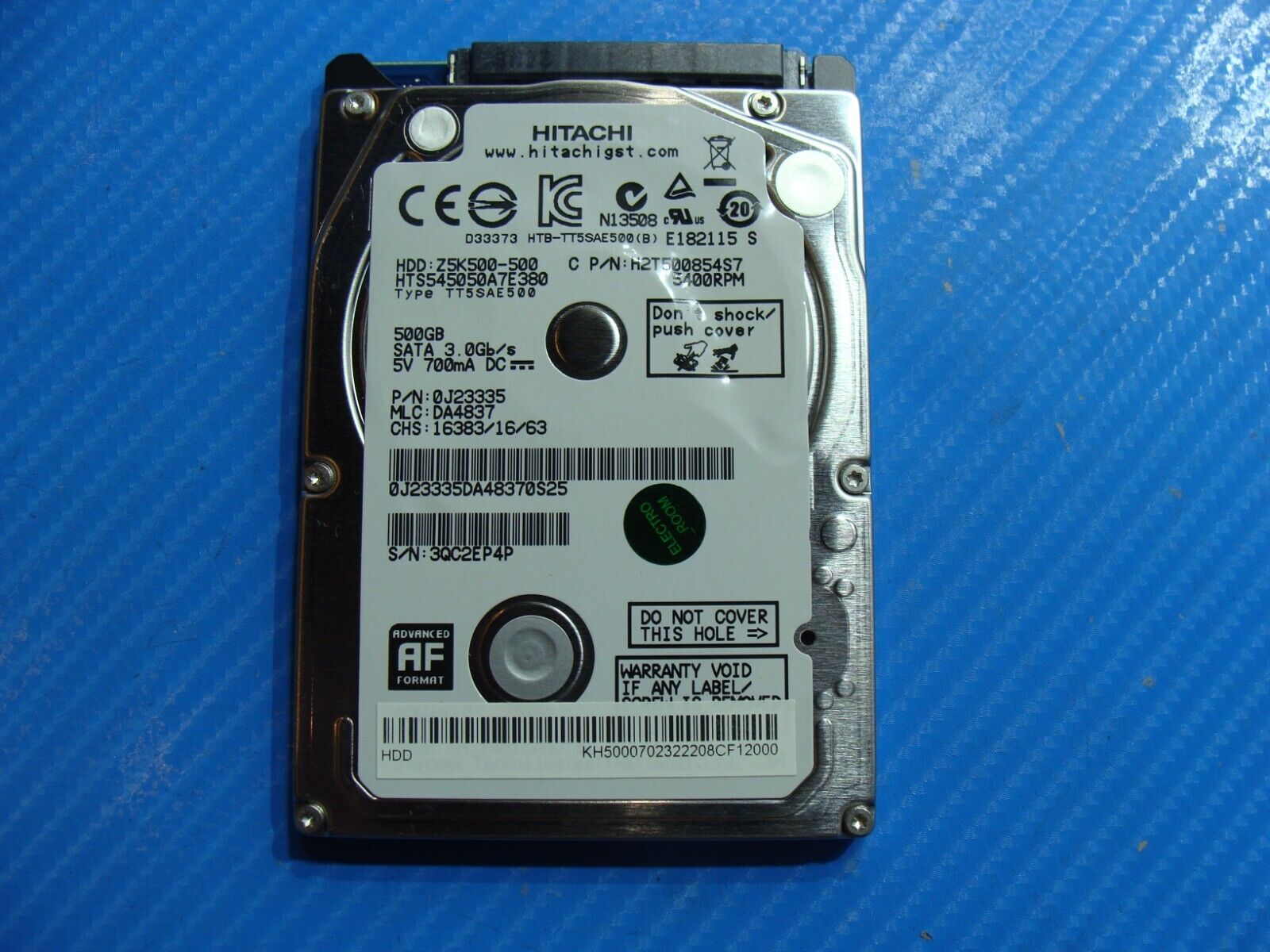 Acer V5-571-6889 Hitachi 500Gb Sata 2.5
