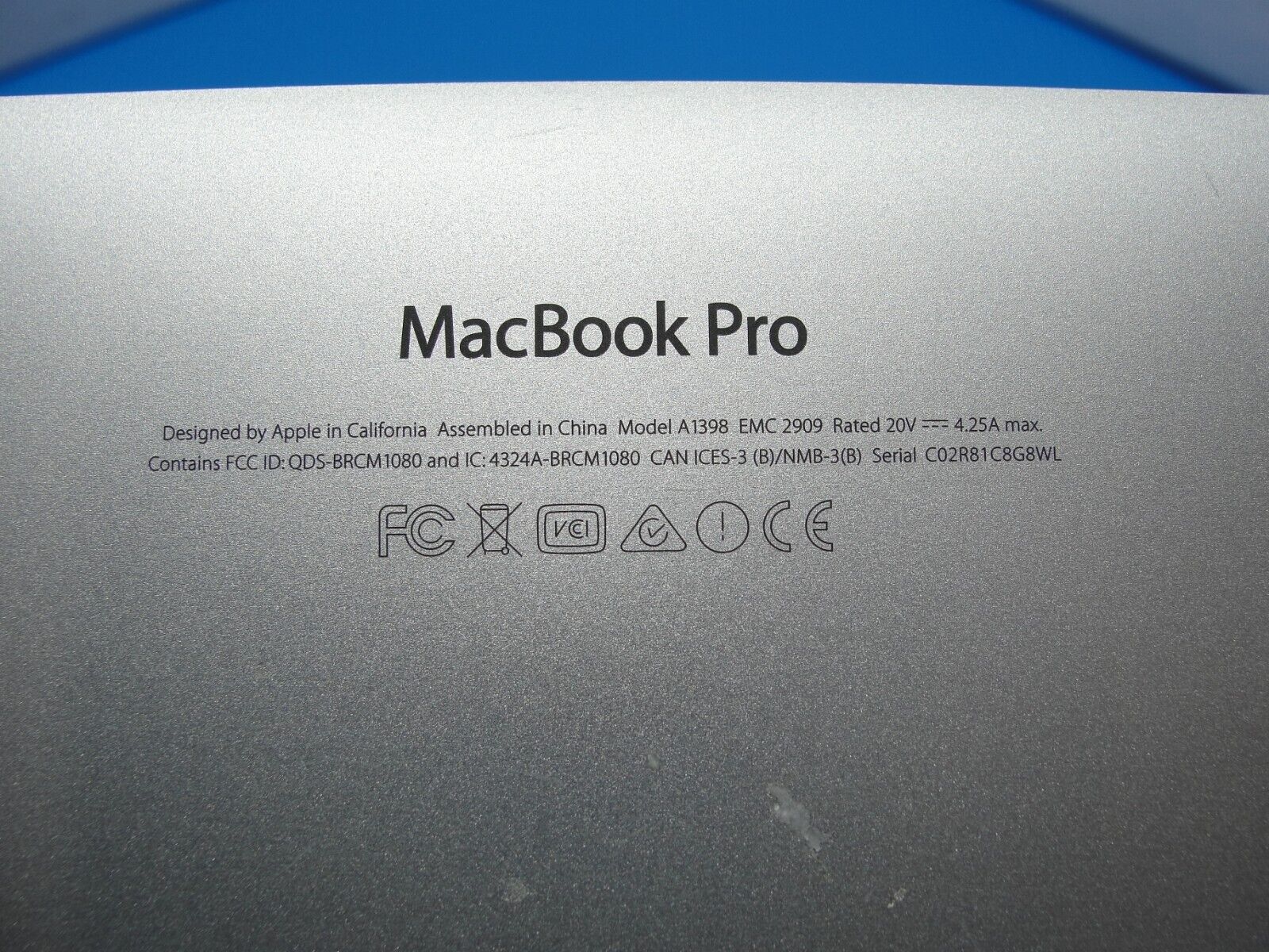 MacBook Pro A1398 15