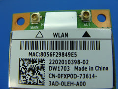 Dell Inspiron 15-3521 15.6" OEM Wireless WiFi Card Atheros AR5B225 DW1703 FXP0D Dell