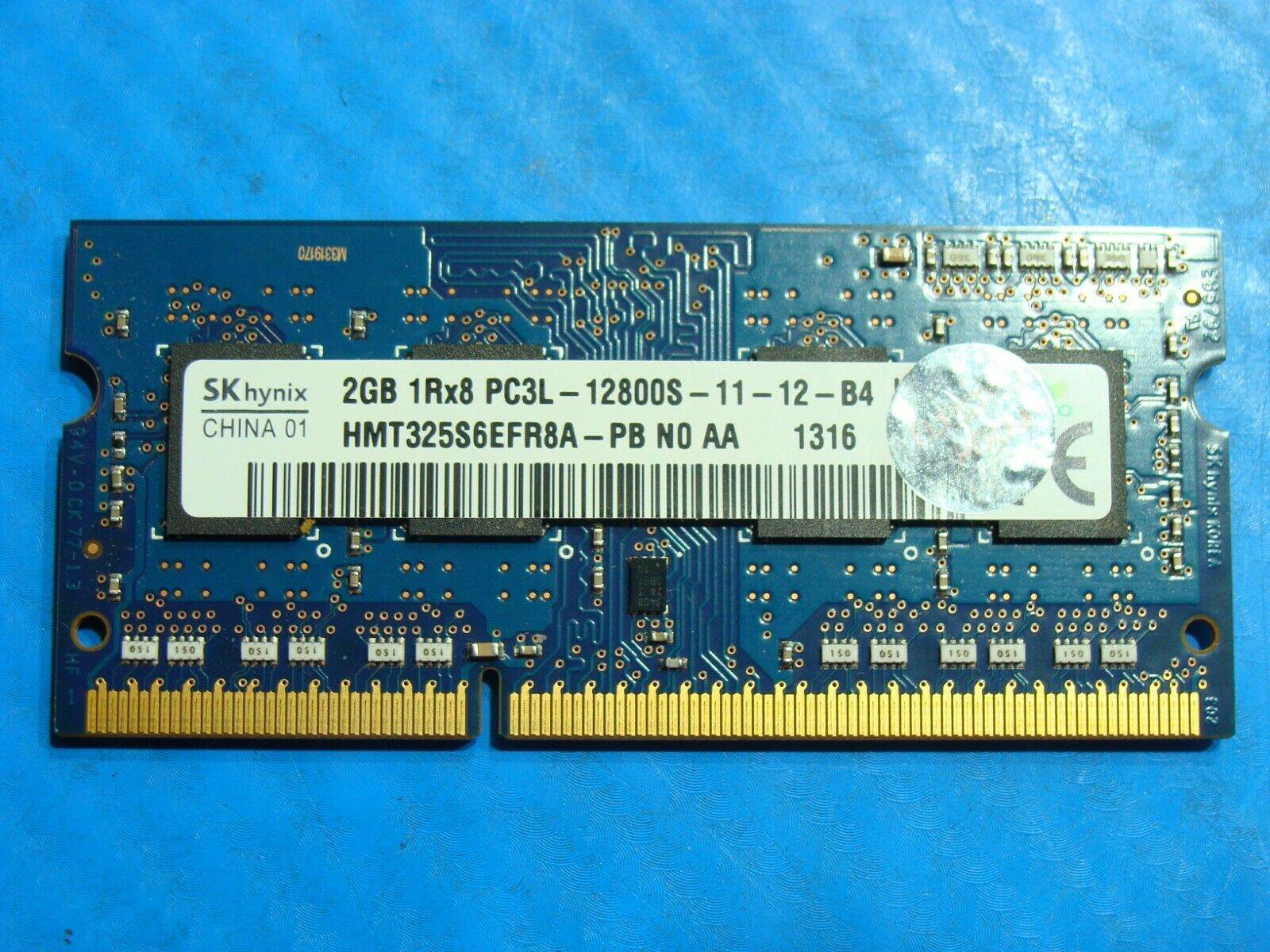 Dell 5523 SK Hynix 2GB 1Rx8 PC3L-12800S SO-DIMM Memory RAM HMT325S6EFR8A-PB - Tested Computer Laptop Parts