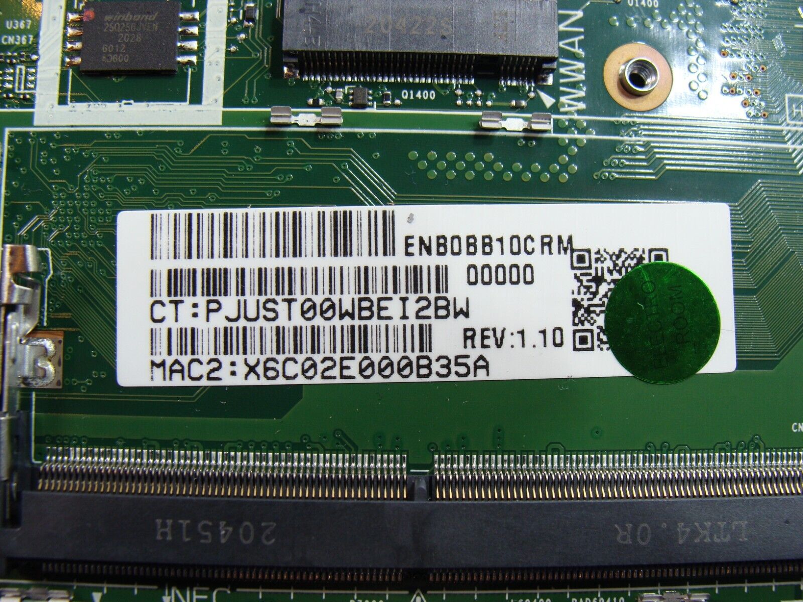 HP EliteBook 14” 845 G7 AMD Ryzen 5 Pro 4650U 2.1GHz Motherboard M22243-601 ASIS