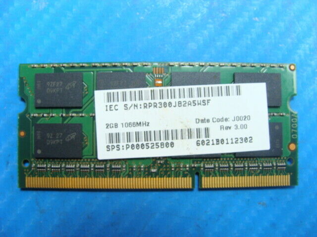 Toshiba A505-S6005 Micron 2GB PC3-8500S SO-DIMM RAM Memory MT16JSF25664HZ-1G1F1 - Laptop Parts - Buy Authentic Computer Parts - Top Seller Ebay