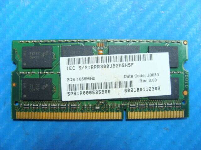 Toshiba A505-S6005 Micron 2GB PC3-8500S SO-DIMM RAM Memory MT16JSF25664HZ-1G1F1 - Tested Computer Laptop Parts