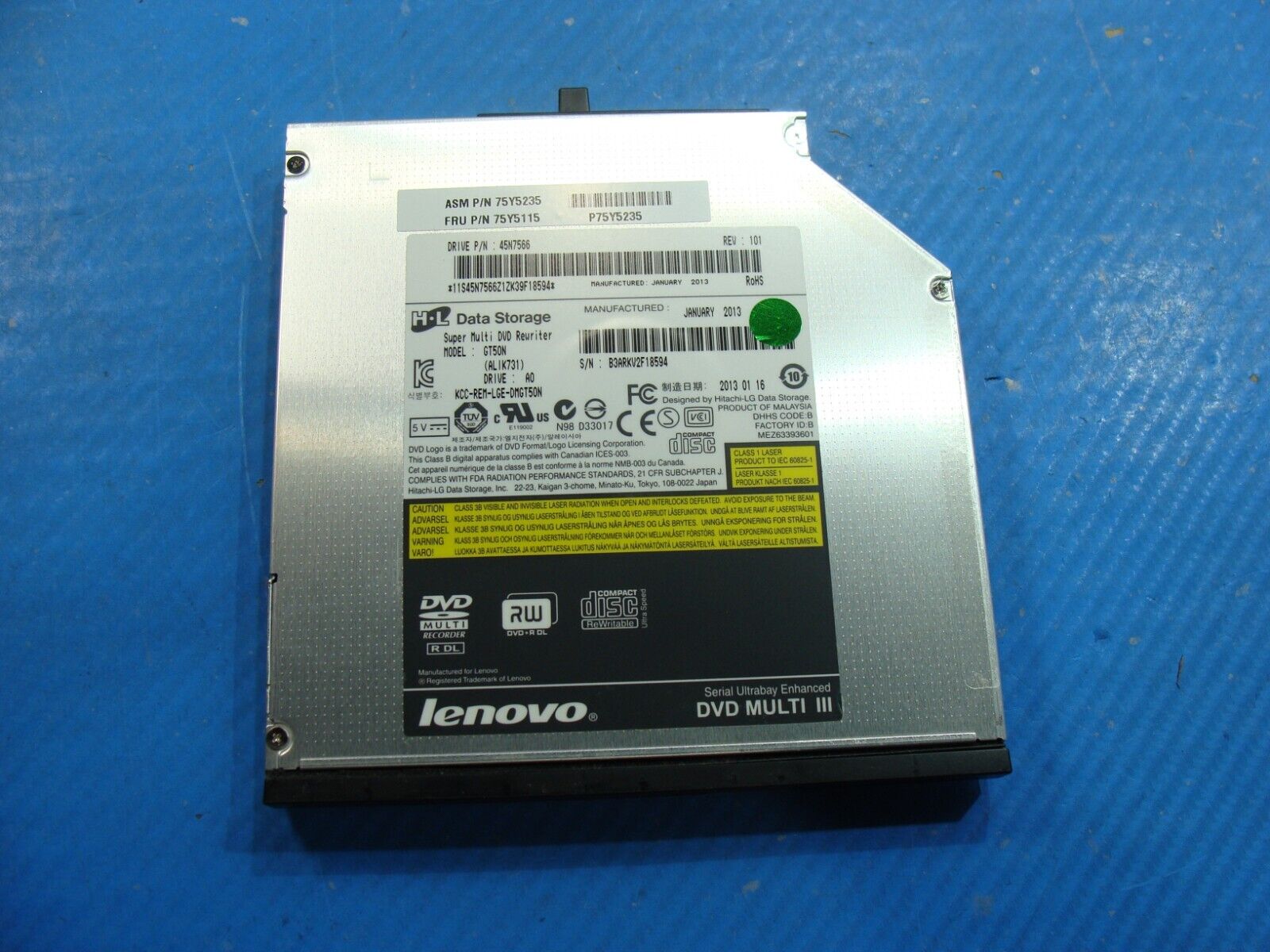 Lenovo ThinkPad 14” T430 OEM Laptop Super Multi DVD-RW Drive GT50N 45N7566