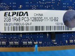 MacBook Pro A1278 Elpida 2GB PC3-12800S SODIMM Memory RAM EBJ20UF8BDU0-GN-F - Tested Computer Laptop Parts