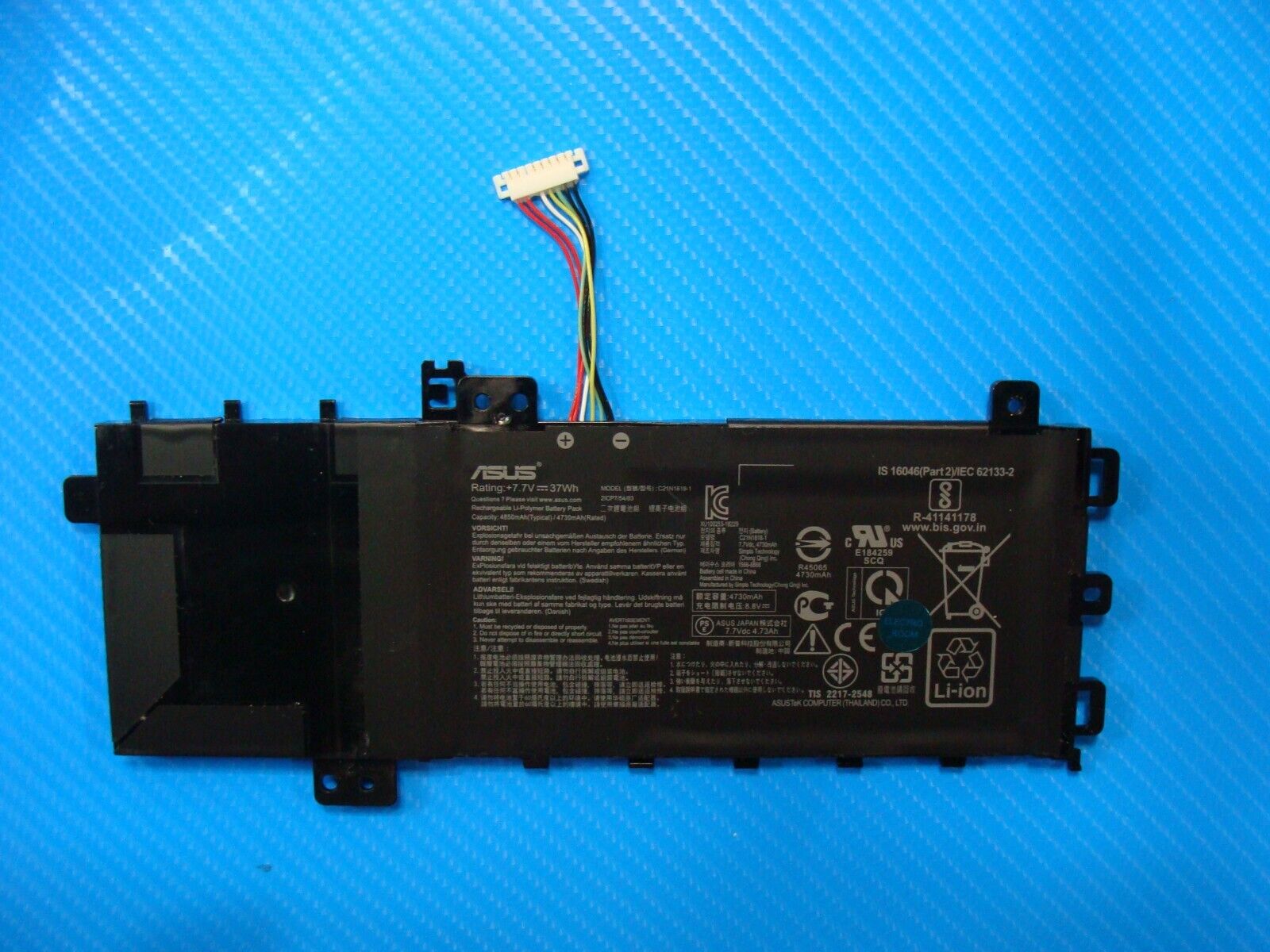 Asus VivoBook 15.6” F512D Genuine Laptop Battery 7.7V 37Wh 4850mAh C21N1818-1