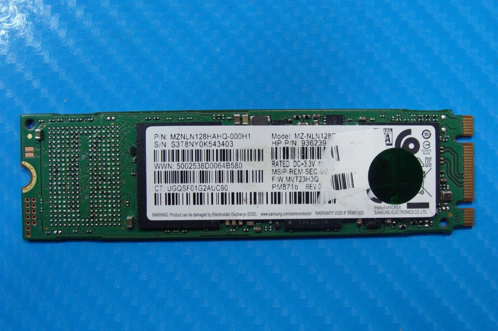 HP 14m-cd Samsung 128GB SATA M.2 SSSD Solid State Drive MZNLN128HAHQ-000H1
