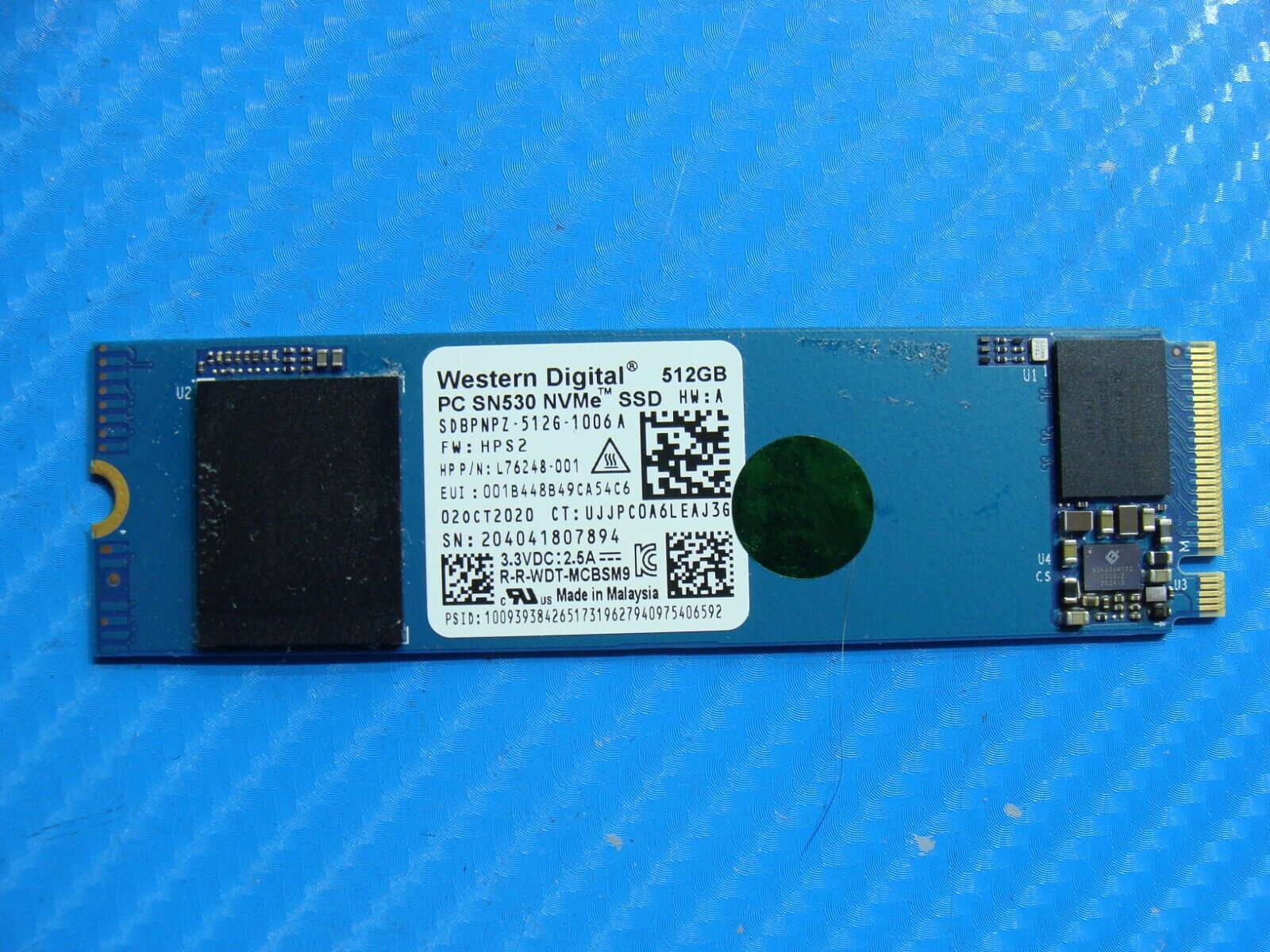 HP 13m-bd0023dx Western Digital 512GB M.2 NVMe SSD L76248-001 SDBPNPZ-512G-1006