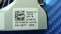 Dell Inspiron 15-3521 15.6" Genuine Laptop CPU Cooling Fan 74X7K DC28000C8F0 Dell