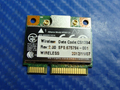 HP Pavilion 2000-2b09wm 15.6" OEM Wireless WiFi Card 675794-001 AR5B125 ER* - Laptop Parts - Buy Authentic Computer Parts - Top Seller Ebay