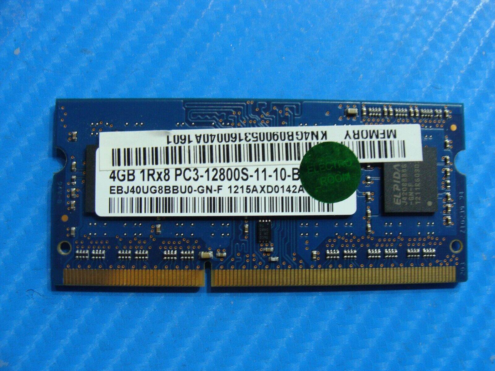 Acer M5-581T-6024 Elpida 4GB PC3-12800S RAM Memory SO-DIMM EBJ40UG8BBU0-GN-F - Tested Computer Laptop Parts