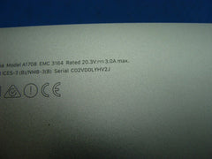 MacBook Pro A1708 13" Mid 2017 MPXQ2LL/A Silver Bottom Case 923-01784 #1 