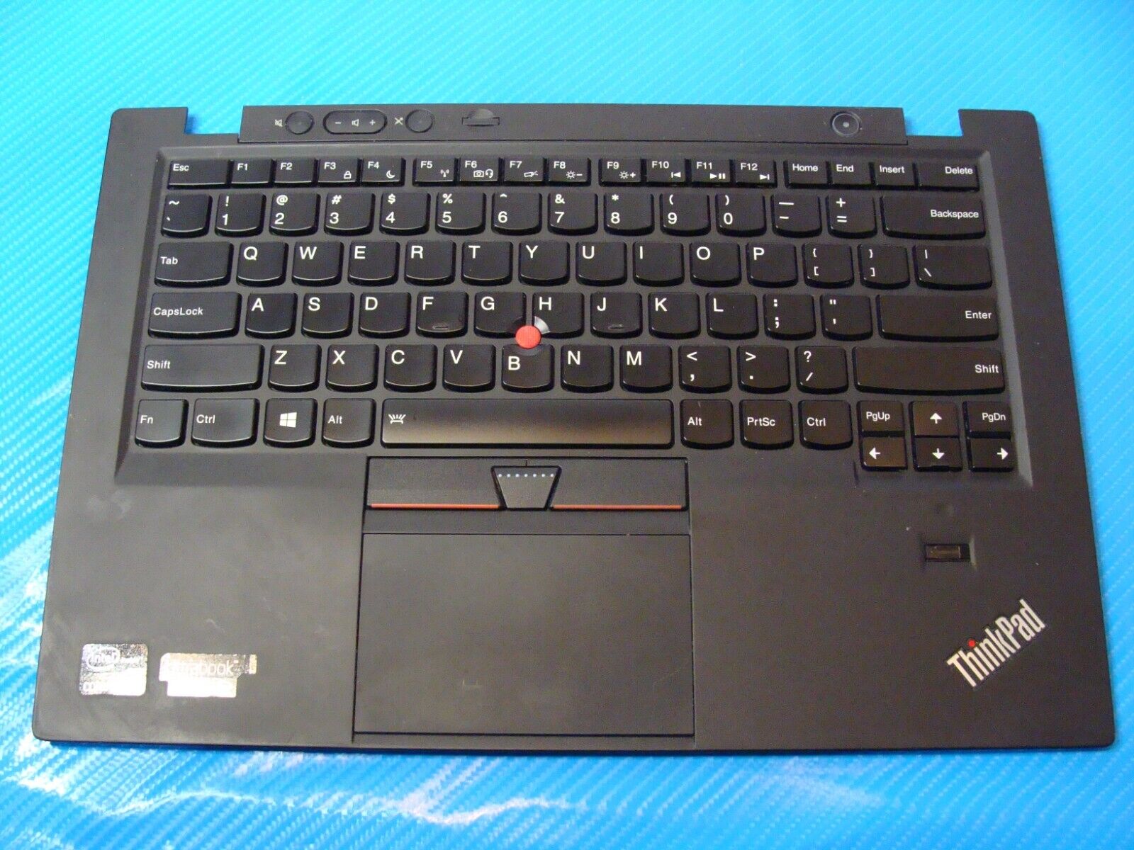 Lenovo ThinkPad X1 Carbon 1st Gen Palmrest/w Backlit Keyboard Touchpad 04Y2953