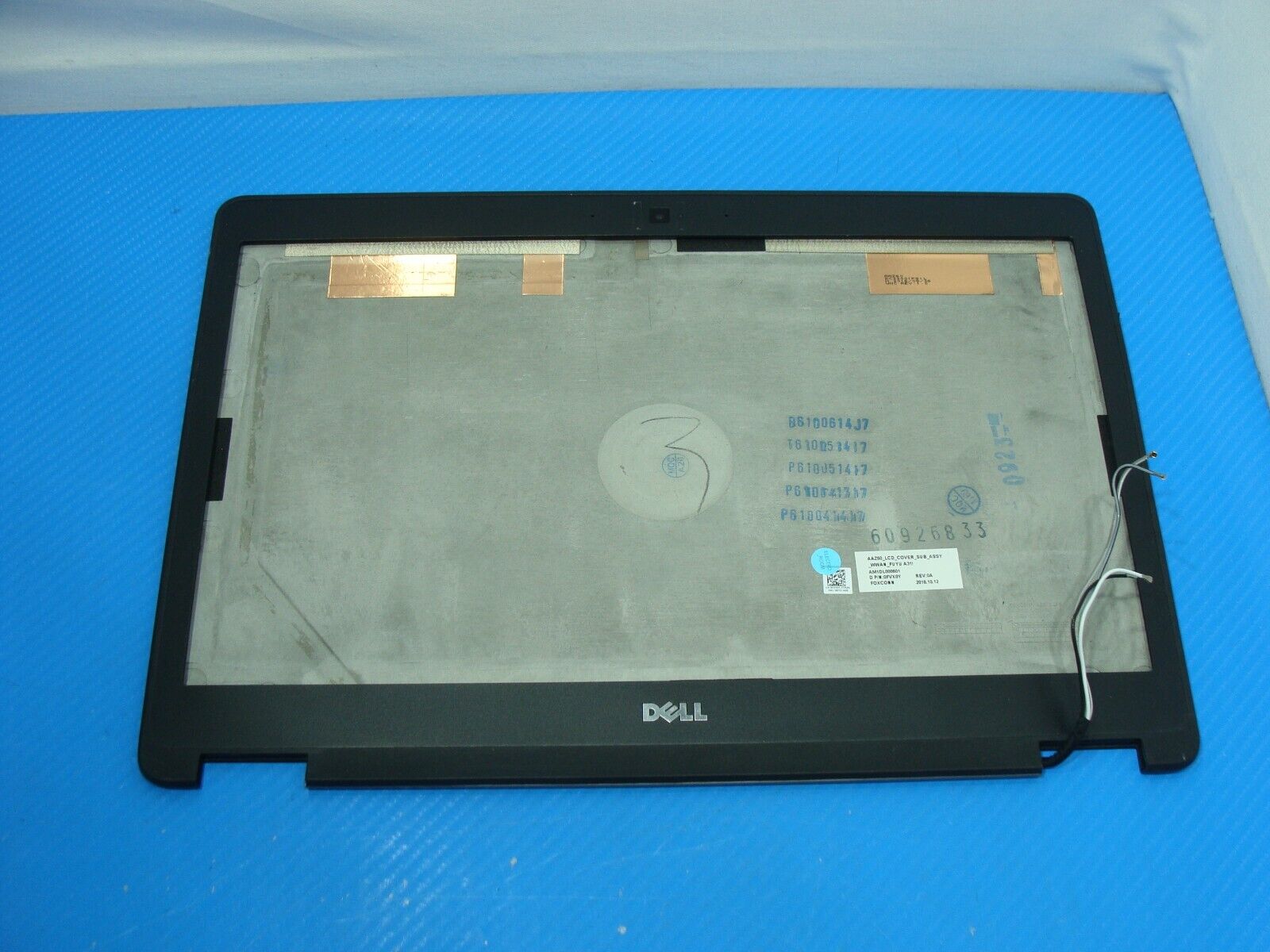 Dell Latitude 14 E7470 Genuine LCD Back Cover w/Front Bezel AM1DL000601 FVX0Y