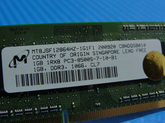 MacBook A1278 Micron 1GB 1Rx8 PC3-8500S SO-DIMM RAM Memory MT8JSF12864HZ-1G1F1 - Tested Computer Laptop Parts