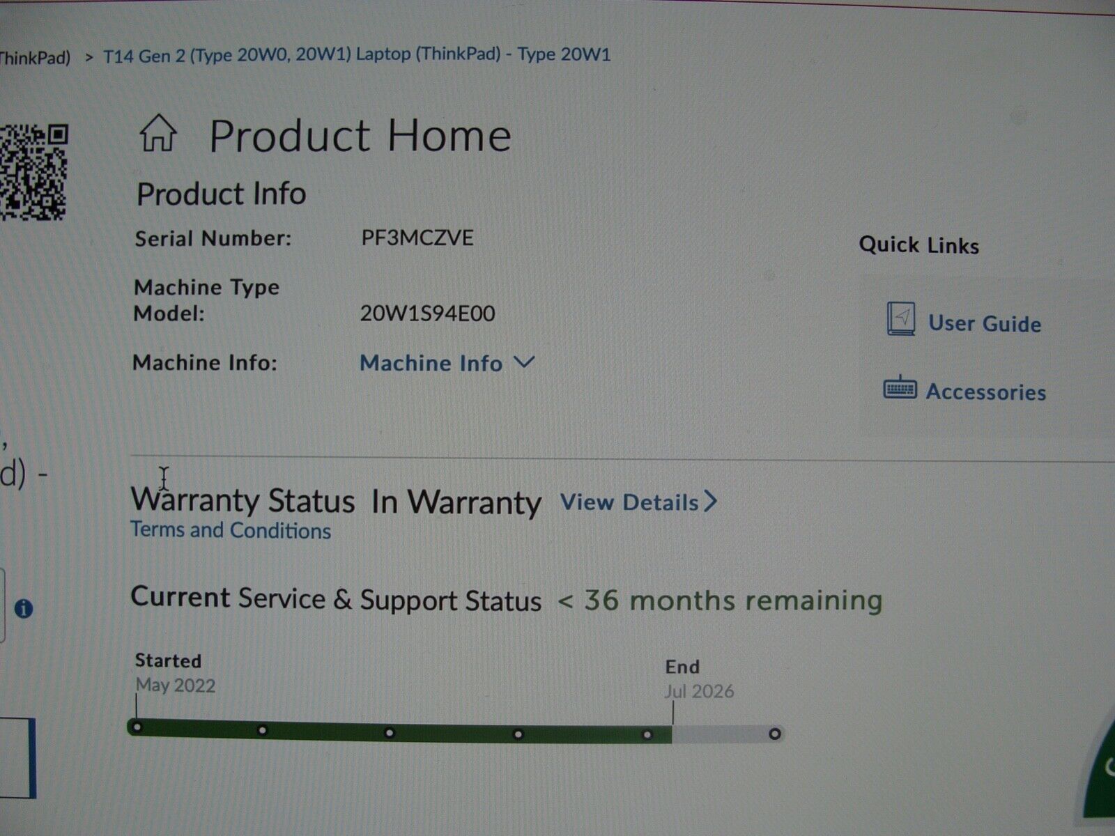 Deal In Warranty 7/26 Lenovo ThinkPad T14 Gen 2 14