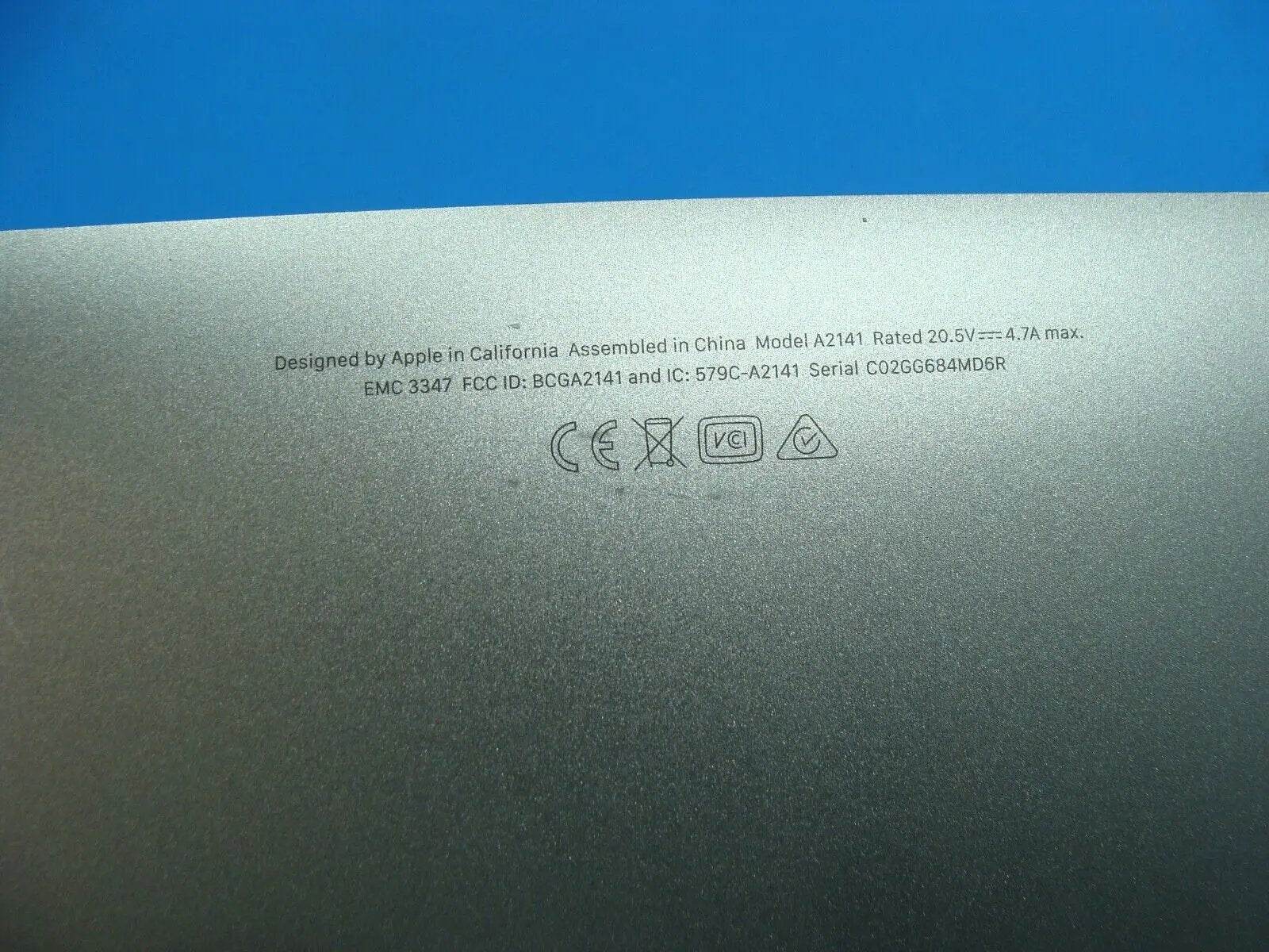 MacBook Pro A2141 Late 2019 MVVJ2LL/A MVVK2LL/A Bottom Case Space Gray 923-03844 - Tested Computer Laptop Parts