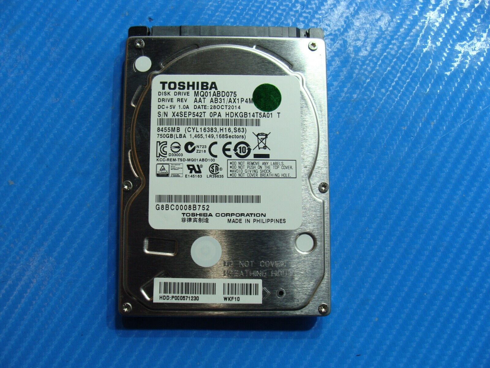 Toshiba C75D-B7260 750Gb Sata 2.5