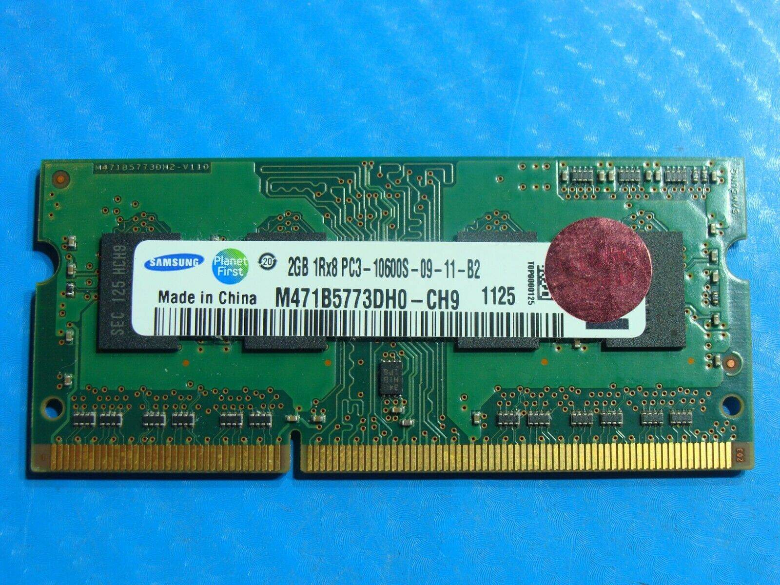 MacBook Pro A1278 SO-DIMM Samsung 2GB Memory RAM PC3-10600S M471B5773DH0-CH9 - Tested Computer Laptop Parts