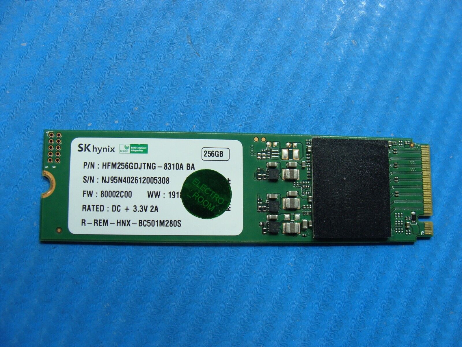 Acer AN515-43-R0YM SK Hynix 256GB NVMe M.2 Solid State Drive HFM256GDJTNG-8310A