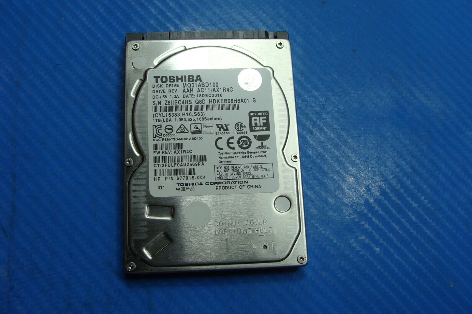 HP 17-x061nr Toshiba Sata 2.5