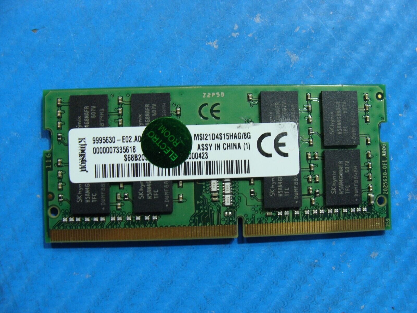 MSI GL62 6QD Kingston 8GB Memory RAM MSI21D4S15HAG/8G
